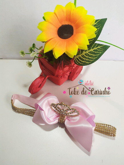 Faixa de strass Coroa Princesa.