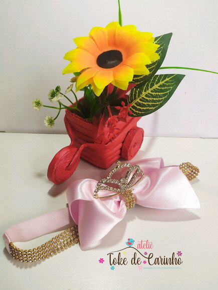Faixa de strass Coroa Princesa.