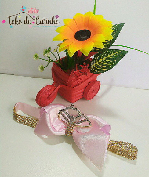 Faixa de strass Coroa Princesa.