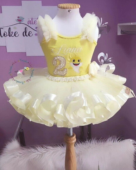 Fantasia "baby Shark" Tamanho 1 ou 2 Anos