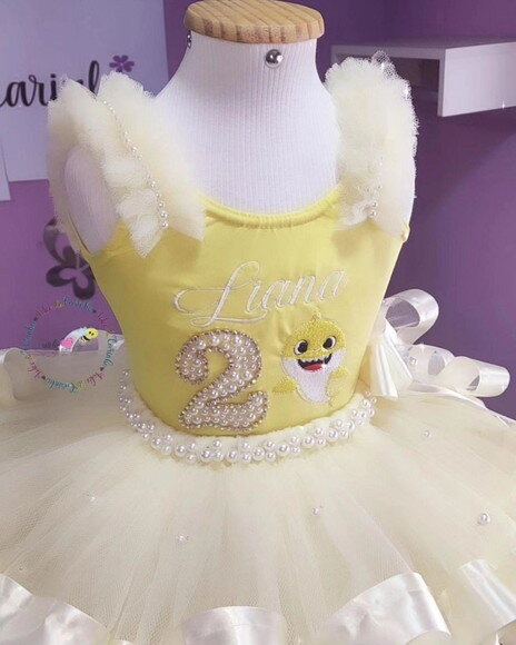 Fantasia baby Shark Tamanho 1 ou 2 Anos
