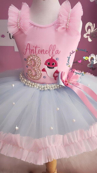 Fantasia baby Shark Tamanho 1 ou 2 Anos