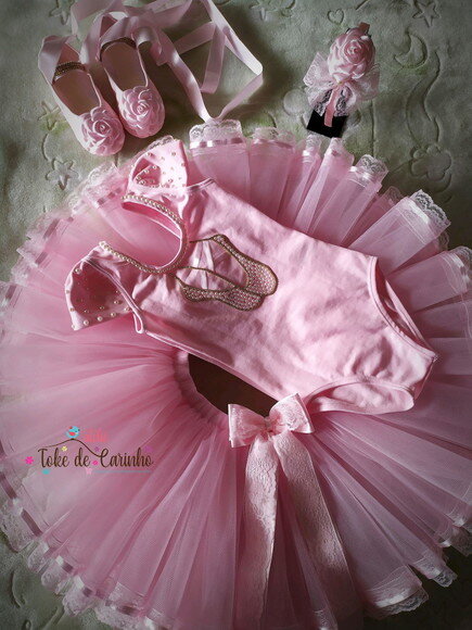 Fantasia bailarina Luxo. Tamanho 1 ou 2 Anos.