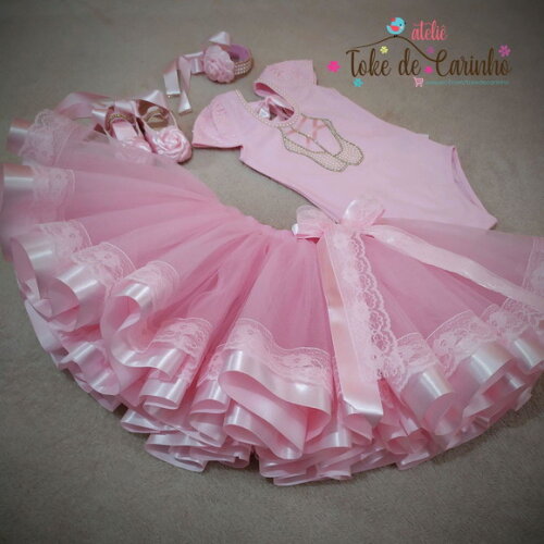 Fantasia bailarina Luxo. Tamanho 4 ou 6
