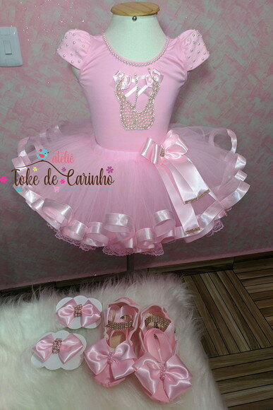 Fantasia bailarina Completa. Tamanho 1 ou 2 Anos .
