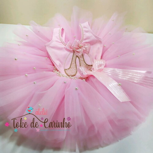 Fantasia Bailarina + Sapatilha. Tamanho 1 ou 2 Anos.