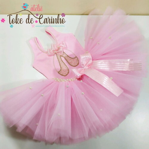 Fantasia Bailarina + Sapatilha. Tamanho 1 ou 2 Anos.