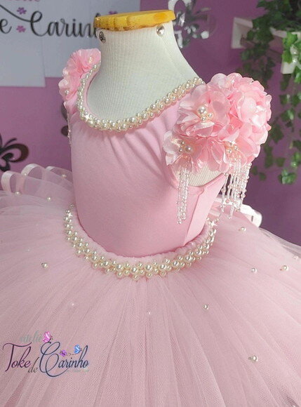 Fantasia Bailarina + Sapatilha. Tamanho 1 ou 2/3 Anos.