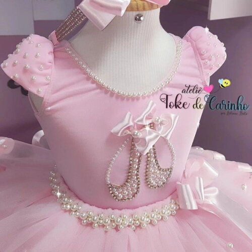 Fantasia Bailarina Completa 5 Peças. Tamanho 1 ou 2 Anos.