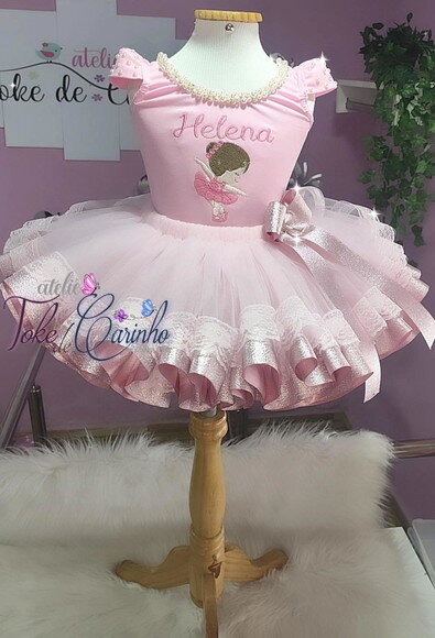 Fantasia Bailarina. Tamanho 1 ou 2 Anos.