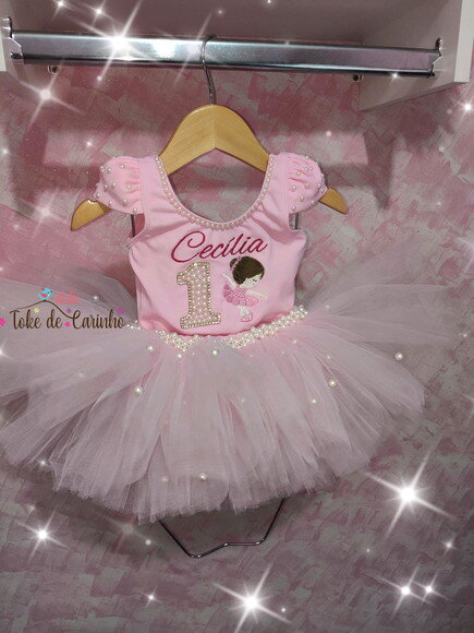 Fantasia Bailarina. Tamanho 1 ou 2 Anos.