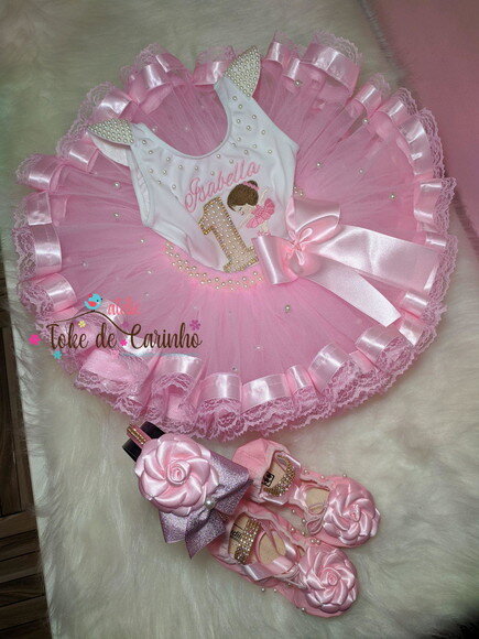 Fantasia Bailarina. Tamanho 1 ou 2 Anos.