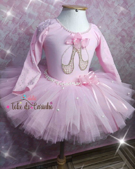 Fantasia Bailarina. Tamanho 4 ou 6 Anos.