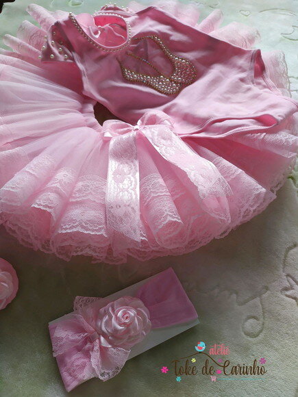 Fantasia bebê 1 ano. Tema "Bailarina Luxo".