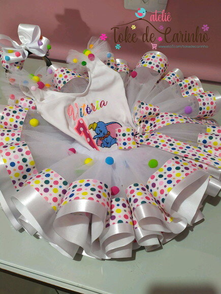 Fantasia Dumbo/circo. Tamanho 1 ou 2 Anos