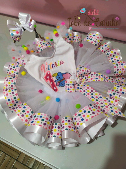 Fantasia Dumbo/circo. Tamanho 1 ou 2 Anos