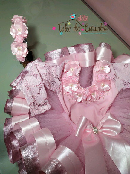 Fantasia Infantil bailarina. Tamanho 1 ou 2 Anos