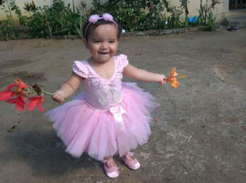 Fantasia Infantil "bailarina". Tamanho 1 ou 2 Anos