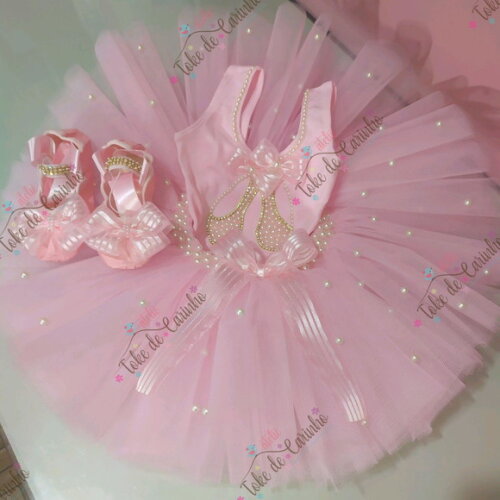 Fantasia Infantil bailarina. Tamanho 1 ou 2 Anos