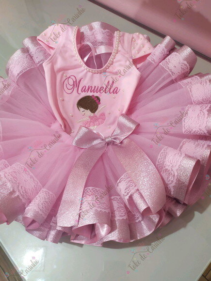 Fantasia Infantil bailarina. Tamanho 1 ou 2 Anos.
