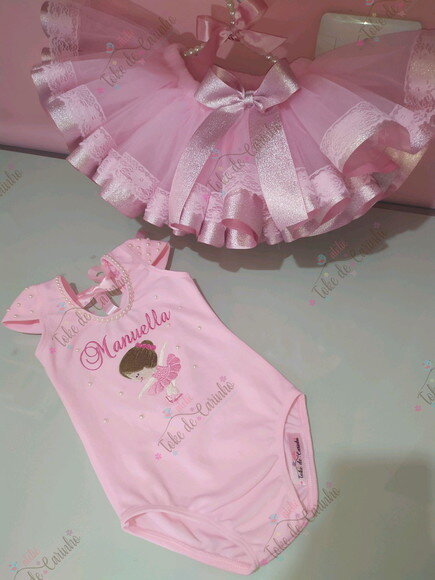 Fantasia Infantil bailarina. Tamanho 1 ou 2 Anos.