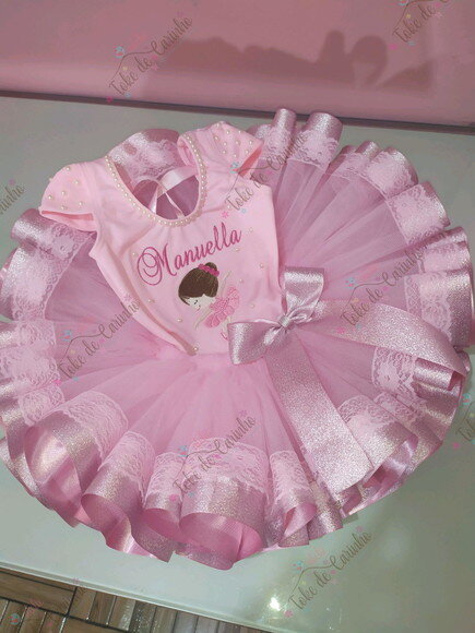 Fantasia Infantil "bailarina". Tamanho 1 ou 2 Anos.