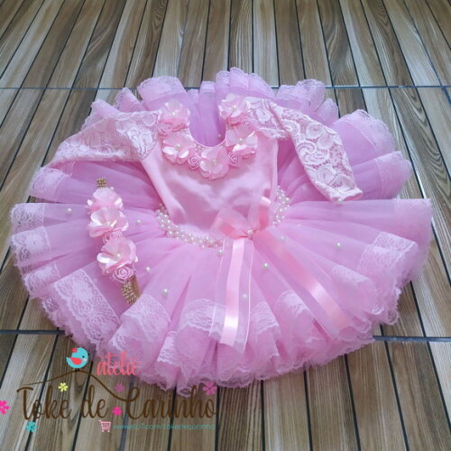 Fantasia Infantil bailarina. Tamanho 1 ou 2 Anos.
