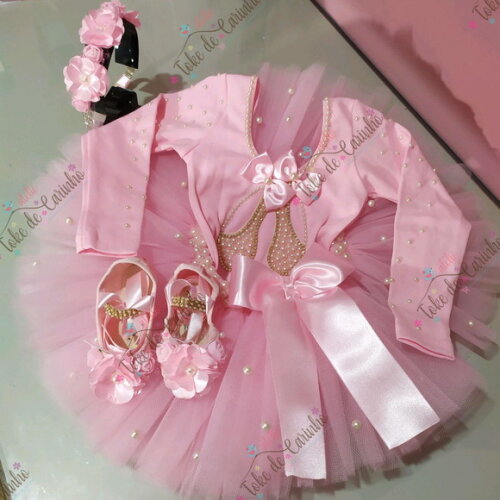 Fantasia Infantil "bailarina". Tamanho 1 ou 2 Anos.