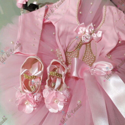 Fantasia Infantil bailarina. Tamanho 1 ou 2 Anos.