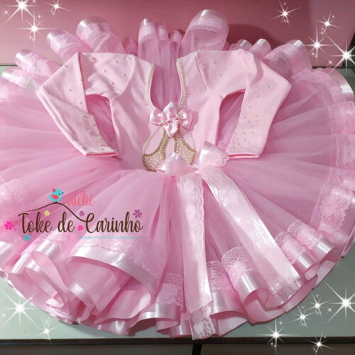 Fantasia Infantil bailarina. Tamanho 1 ou 2 Anos.