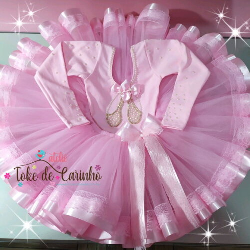 Fantasia Infantil "bailarina". Tamanho 1 ou 2 Anos.