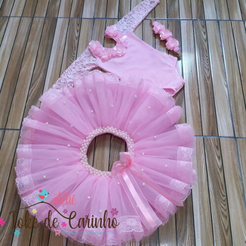 Fantasia Infantil bailarina. Tamanho 4 ou 6 Anos.