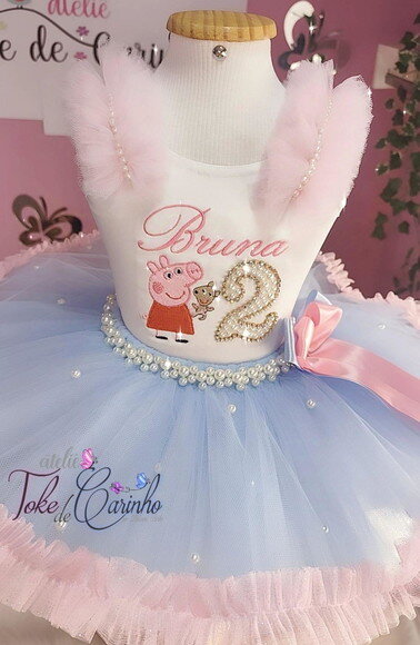 Fantasia Infantil pepa Pig. Tamanho 1 ou 2 Anos.
