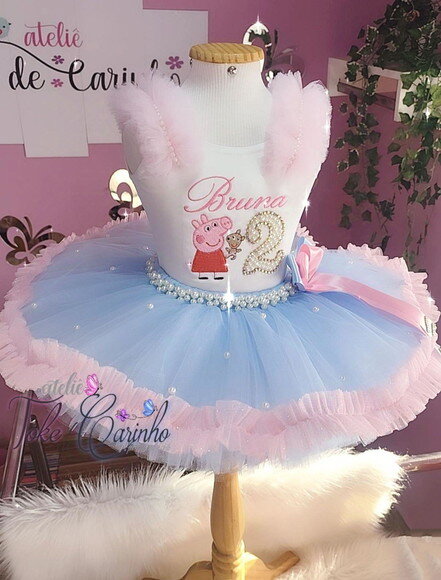 Fantasia Infantil "pepa Pig". Tamanho 1 ou 2 Anos.