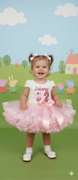 Fantasia Infantil "Peppa Pig". Tamanho 1 ou 2 Anos.