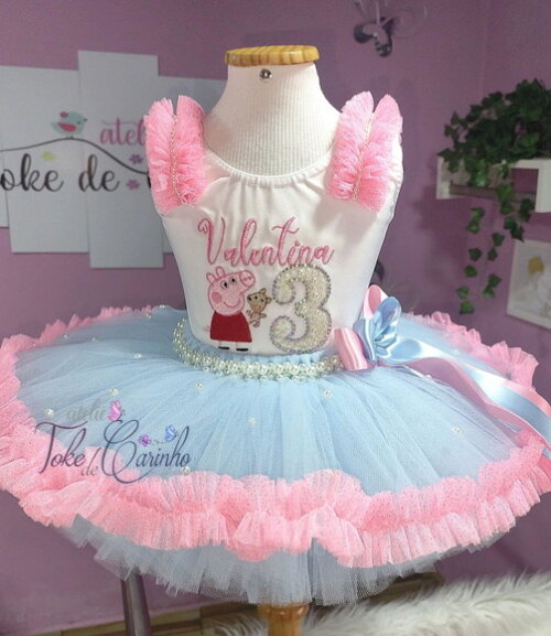 Fantasia Infantil "Peppa Pig". Tamanho 1 ou 2 Anos.