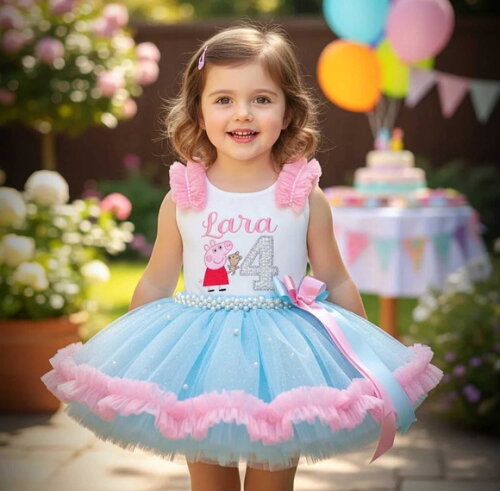 Fantasia Infantil "Peppa Pig". Tamanho 3 a 6 Anos.