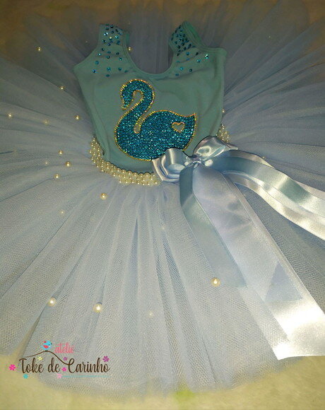 Fantasia Infantil Ballet Tema  Cisne. Tamanho 4 ou 6. .