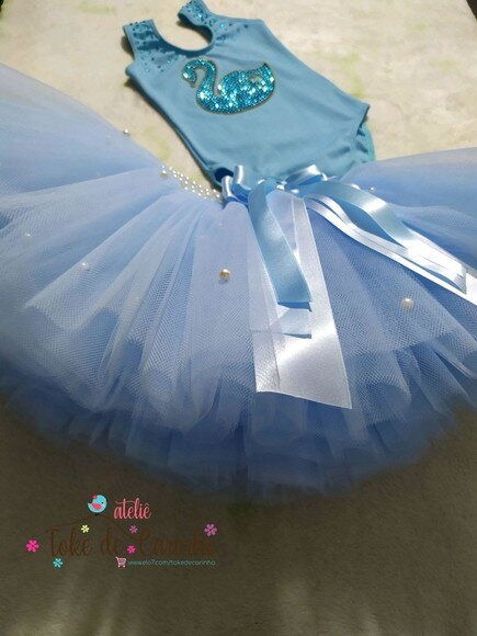 Fantasia Infantil Ballet Tema  Cisne. Tamanho 4 ou 6. .