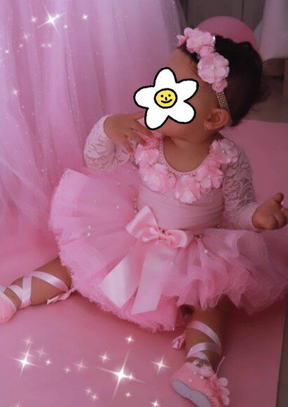 Fantasia Infantil Completa "bailarina". Tamanho 1 ou 2 Anos.