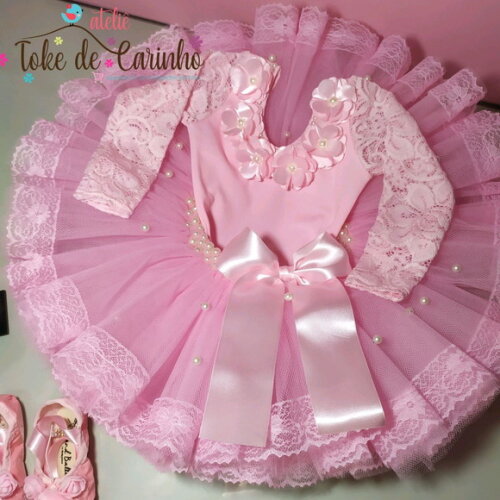 Fantasia Infantil Completa bailarina. Tamanho 1 ou 2 Anos.