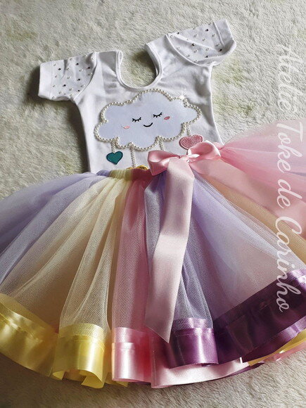 Fantasia infantil tema Chuva de Amor. Tamanho 6 a 10.