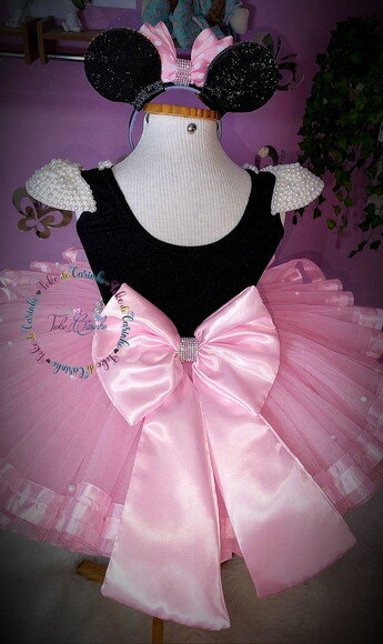 Fantasia Minnie Luxo. Tamanho 3 a 6 Anos.