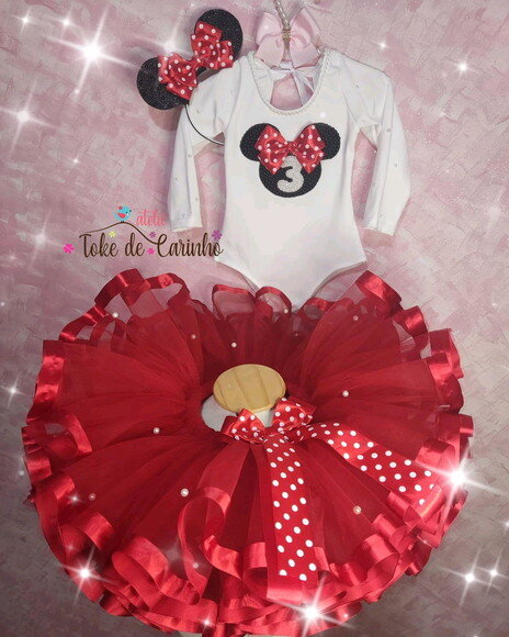 Fantasia Minnie. Tamanho 1 ou 2 .