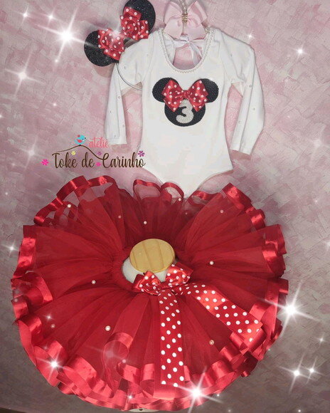 Fantasia Minnie. Tamanho 1 ou 2 .