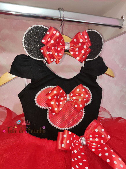 Fantasia Minnie. Tamanho 1 ou 2 Anos.
