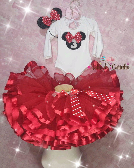 Fantasia Minnie. Tamanho 1 ou 2 .