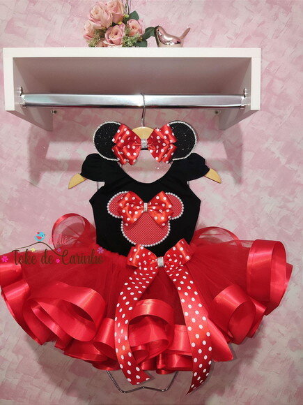 Fantasia Minnie. Tamanho 1 ou 2 Anos.