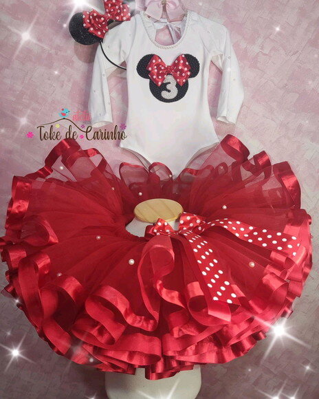 Fantasia Minnie. Tamanho 1 ou 2 .