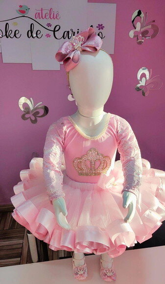 Fantasia Princesa realeza Luxo. Tamanho 1 ou 2 Anos.